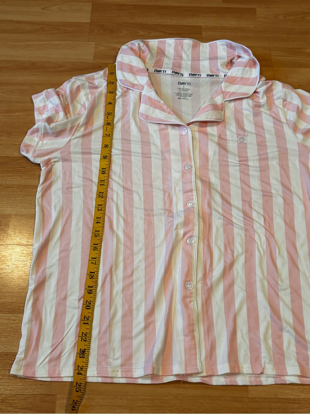 Born Pink and White Striped Short-Sleeve Pajama Set - Picture 4 of 7